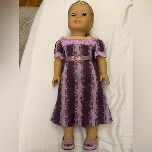 american girl doll purple dress Misty Lilac - 2 Piece Gown for 18 inch Doll